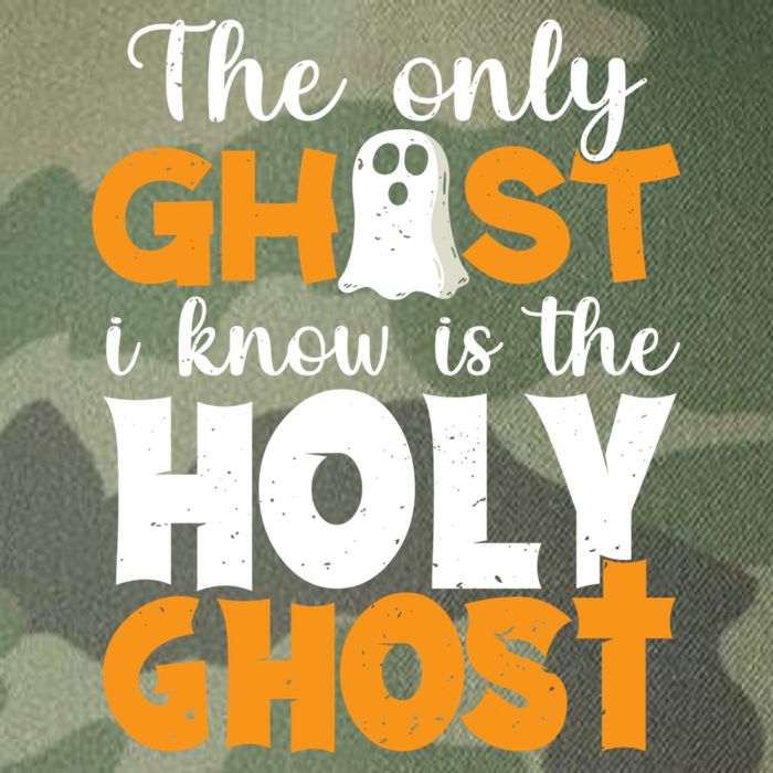 The Only Ghost I Know Is The Holy Ghost Halloween Christian Legacy Tie Dye Trucker Hat