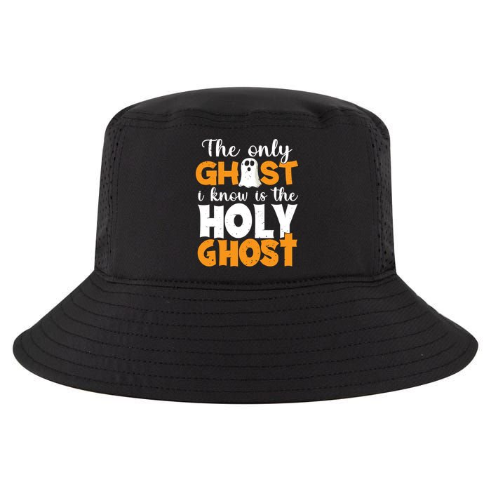 The Only Ghost I Know Is The Holy Ghost Halloween Christian Cool Comfort Performance Bucket Hat
