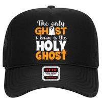 The Only Ghost I Know Is The Holy Ghost Halloween Christian Trucker Hat