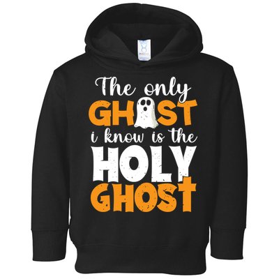 The Only Ghost I Know Is The Holy Ghost Halloween Christian Toddler Hoodie