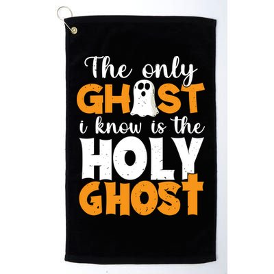 The Only Ghost I Know Is The Holy Ghost Halloween Christian Golf Towel