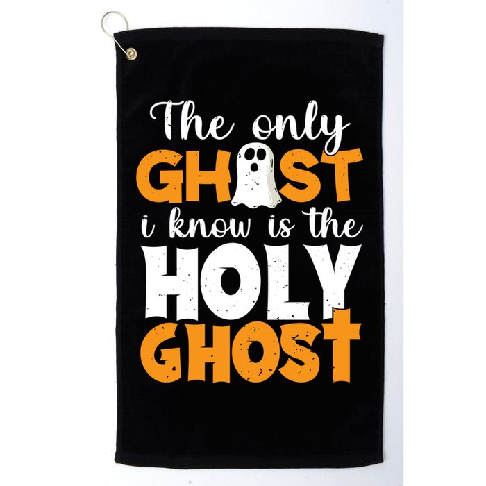 The Only Ghost I Know Is The Holy Ghost Halloween Christian Golf Towel
