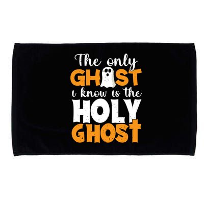 The Only Ghost I Know Is The Holy Ghost Halloween Christian Microfiber Hand Towel