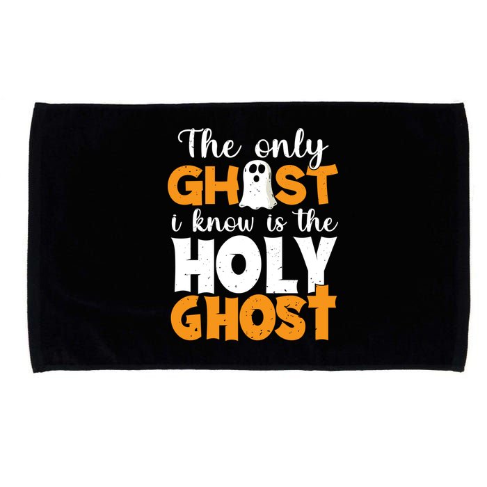 The Only Ghost I Know Is The Holy Ghost Halloween Christian Microfiber Hand Towel