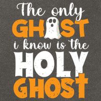The Only Ghost I Know Is The Holy Ghost Halloween Christian Cotton Canvas Backpack