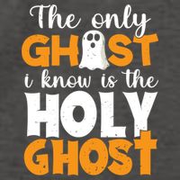 The Only Ghost I Know Is The Holy Ghost Halloween Christian Vector Backpack