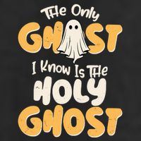 The Only Ghost I Know Is The Hold Ghost Christian Halloween Trucker Hat