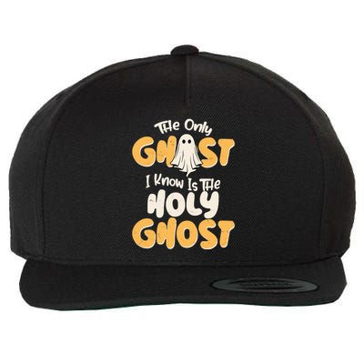The Only Ghost I Know Is The Hold Ghost Christian Halloween Wool Snapback Cap