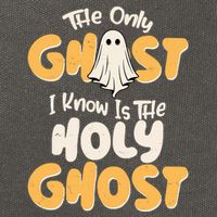 The Only Ghost I Know Is The Hold Ghost Christian Halloween Cotton Canvas Backpack