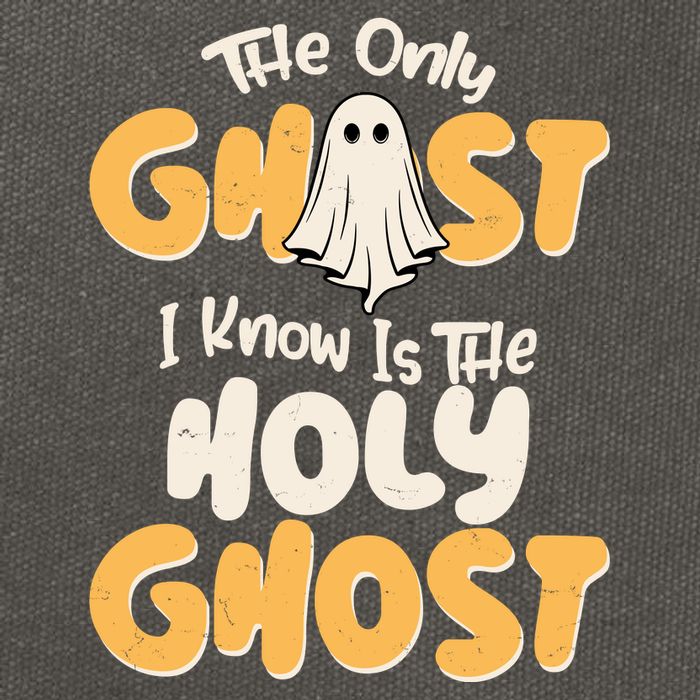 The Only Ghost I Know Is The Hold Ghost Christian Halloween Cotton Canvas Backpack