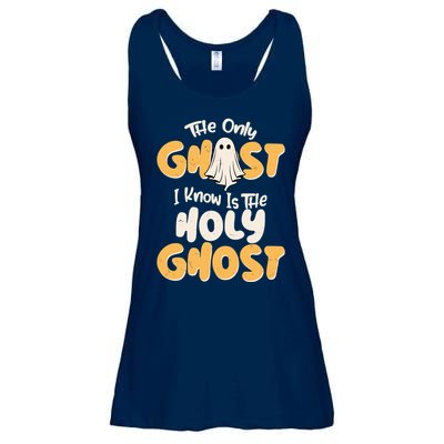 The Only Ghost I Know Is The Hold Ghost Christian Halloween Ladies Essential Flowy Tank