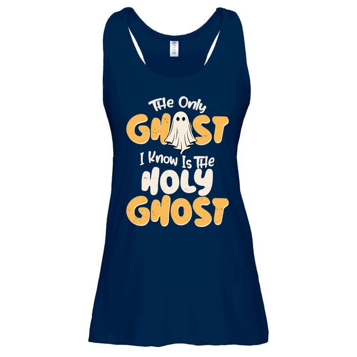 The Only Ghost I Know Is The Hold Ghost Christian Halloween Ladies Essential Flowy Tank