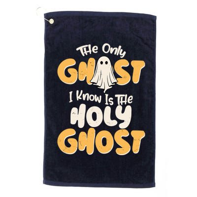 The Only Ghost I Know Is The Hold Ghost Christian Halloween Golf Towel