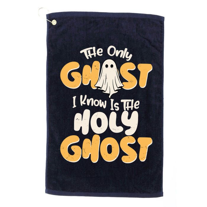 The Only Ghost I Know Is The Hold Ghost Christian Halloween Golf Towel