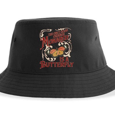 The Only Good Orange Monarch Is A Butterfly Insect Flowers Sustainable Bucket Hat