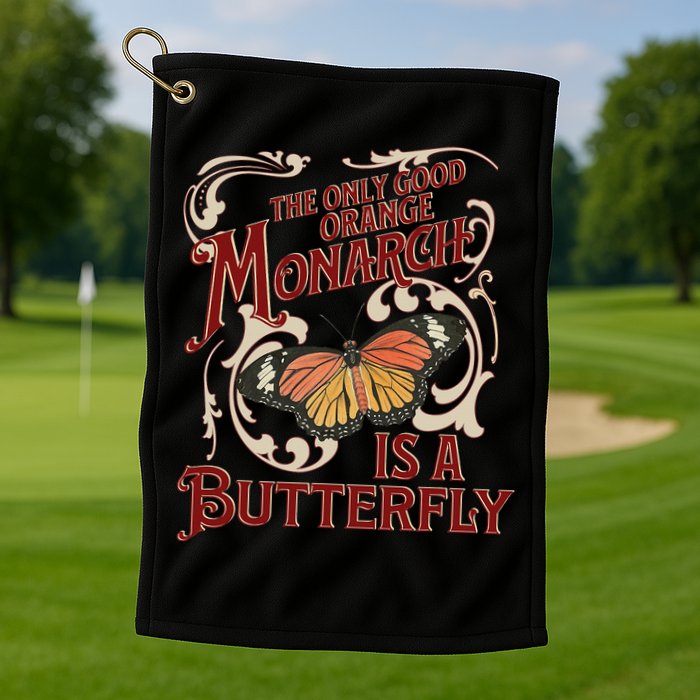 The Only Good Orange Monarch Is A Butterfly Insect Flowers Golf Towel