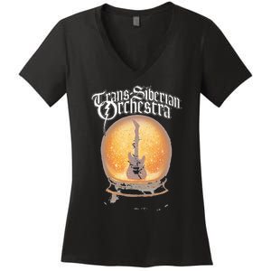 Transsiberian Orchestra – Guitar Globe Women's V-Neck T-Shirt