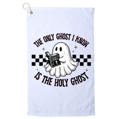 The Only Ghost I Know Is The Holy Ghost Funny Boo Bible Platinum Collection Golf Towel