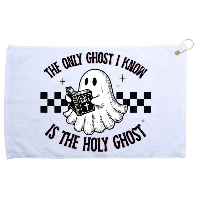 The Only Ghost I Know Is The Holy Ghost Funny Boo Bible Grommeted Golf Towel