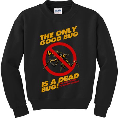 The Only Good Bug Is A Dead Bug Kids Sweatshirt