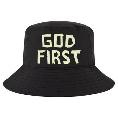 Taped Off God First Cool Comfort Performance Bucket Hat