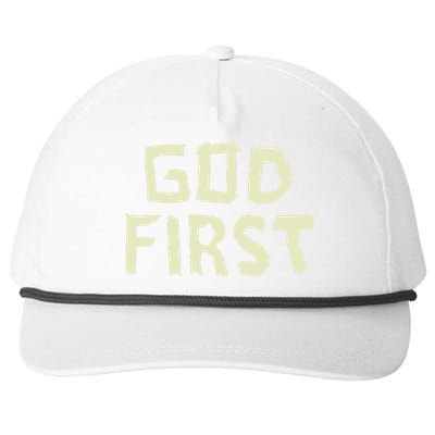 Taped Off God First Snapback Five-Panel Rope Hat