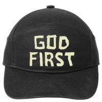 Taped Off God First 7-Panel Snapback Hat