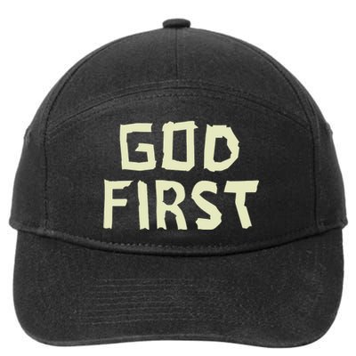 Taped Off God First 7-Panel Snapback Hat