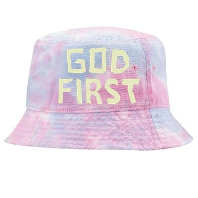 Taped Off God First Tie-Dyed Bucket Hat