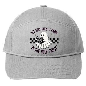 The Only Ghost I Know Is The Holy Ghost Funny Boo Bible 7-Panel Snapback Hat