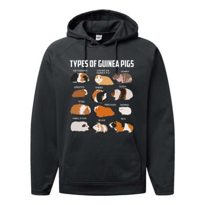 Types Of Guinea Pigs Owner Cool Animal Xmas Gift Performance Fleece Hoodie