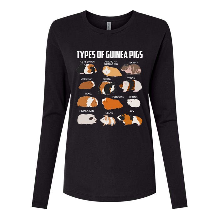 Types Of Guinea Pigs Owner Cool Animal Xmas Gift Womens Cotton Relaxed Long Sleeve T-Shirt