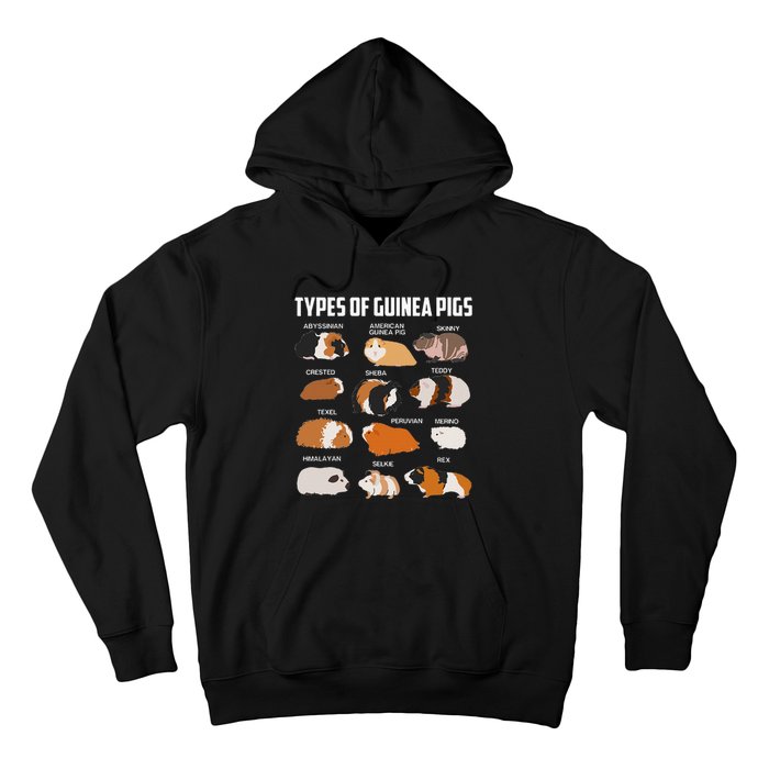 Types Of Guinea Pigs Owner Cool Animal Xmas Gift Hoodie