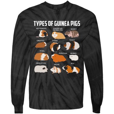 Types Of Guinea Pigs Owner Cool Animal Xmas Gift Tie-Dye Long Sleeve Shirt