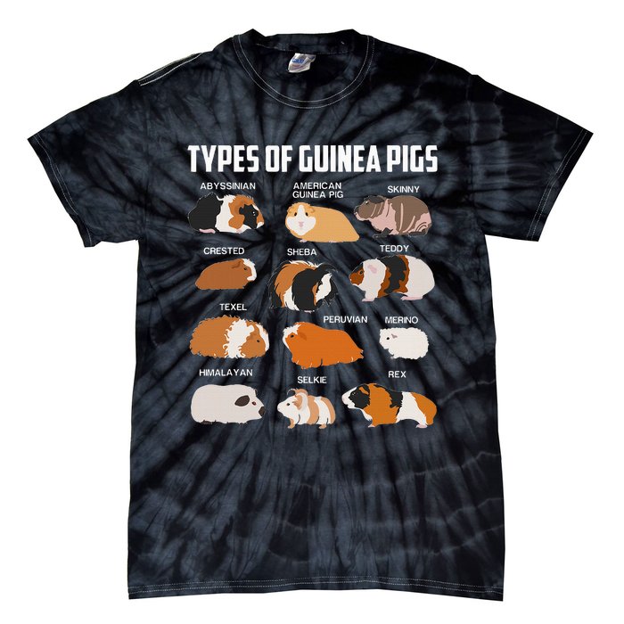 Types Of Guinea Pigs Owner Cool Animal Xmas Gift Tie-Dye T-Shirt