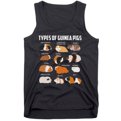 Types Of Guinea Pigs Owner Cool Animal Xmas Gift Tank Top