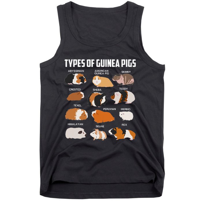 Types Of Guinea Pigs Owner Cool Animal Xmas Gift Tank Top