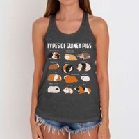 Types Of Guinea Pigs Owner Cool Animal Xmas Gift Women's Knotted Racerback Tank