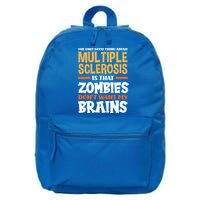 The Only Good Thing About Multiple Sclerosis Funny Ms Gift 16 in Basic Backpack
