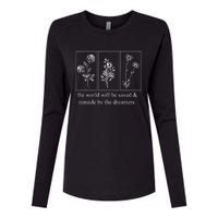 Throne Of Glass Flower Aelin Womens Cotton Relaxed Long Sleeve T-Shirt