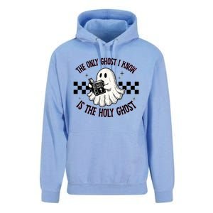 The Only Ghost I Know Is The Holy Ghost Funny Boo Bible Unisex Surf Hoodie