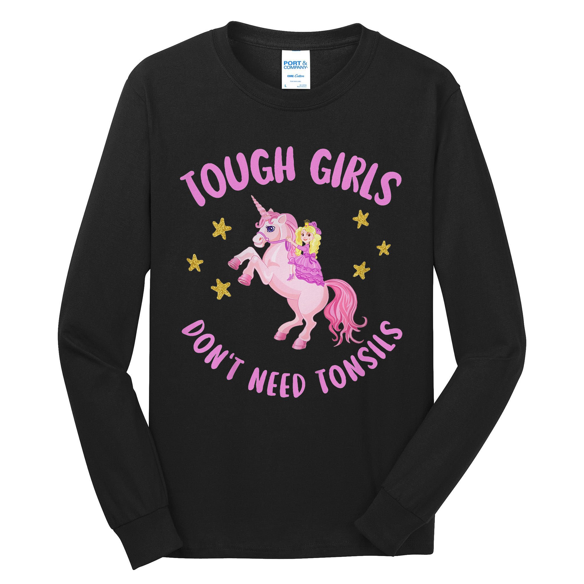 Tonsils Out Gift For Children Tonsillectomy Recovery Tall Long Sleeve T-Shirt