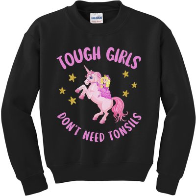 Tonsils Out Gift For Children Tonsillectomy Recovery Kids Sweatshirt