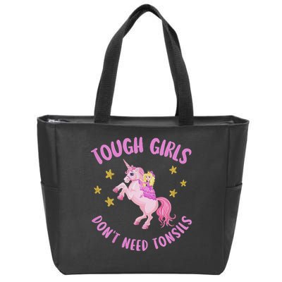 Tonsils Out Gift For Children Tonsillectomy Recovery Zip Tote Bag