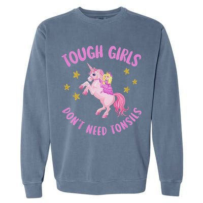 Tonsils Out Gift For Children Tonsillectomy Recovery Garment-Dyed Sweatshirt