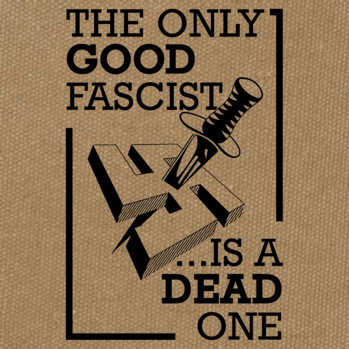 The Only Good Fascist Is A Dead One Cotton Canvas Backpack