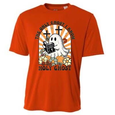 The Only Ghost I Know Is The Holy Ghost Funny Boo Bible Cooling Performance Crew T-Shirt