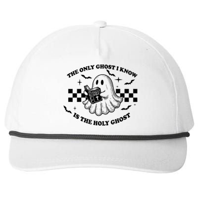 The Only Ghost I Know Is The Holy Ghost Halloween Snapback Five-Panel Rope Hat