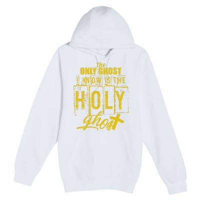 The Only Ghost I Know is The Holy Ghost Halloween Costume Premium Pullover Hoodie