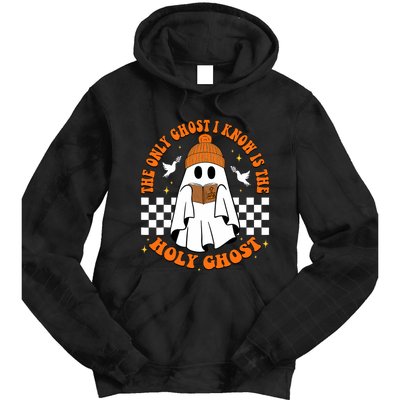 The Only Ghost I Know Is The Holy Ghost Halloween Boo Bible Tie Dye Hoodie